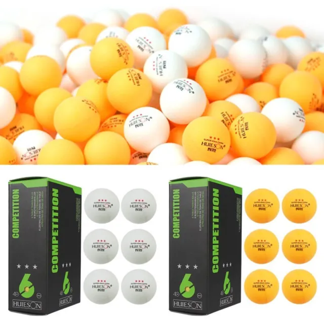 Lot de 6 balles de tennis de table de qualité professionnelle 40 mm de diamètr