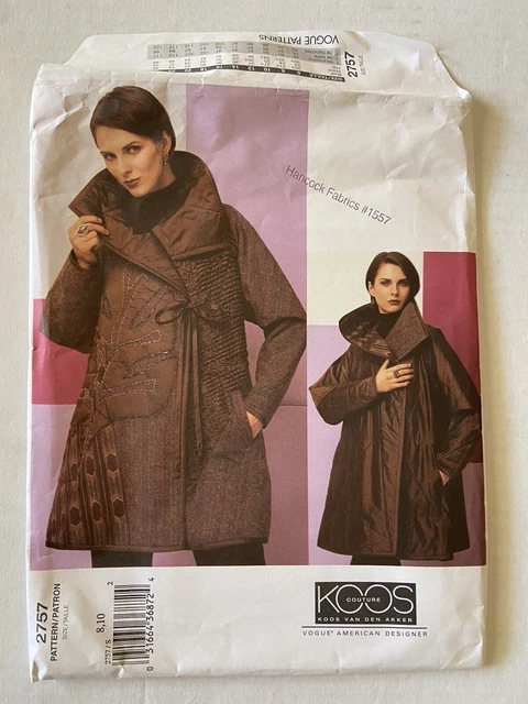 Chaqueta reversible Koos Van Den Akker con patrón de diseñador Vogue 2757 talla 8-10