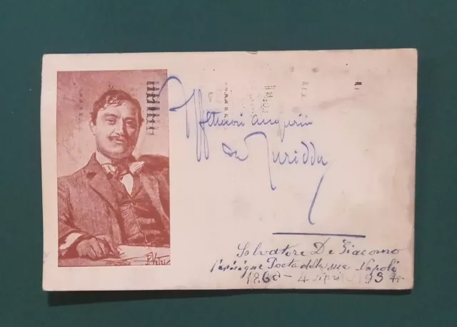 1924 - Salvatode Di Giacomo - Cartolina con firma autografa (Turiddu)