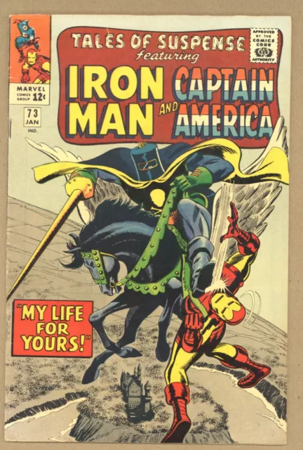 Tales of Suspense 73 FN Colan Kirby BLACK KNIGHT Iron Man CAP 1966 Marvel T439