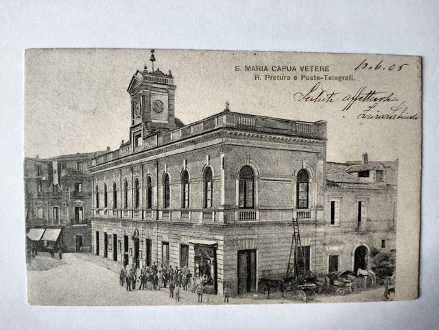S. MARIA CAPUA VETERE Caserta - R. Pretura e Poste-Telegrafi fp v.ta 1906
