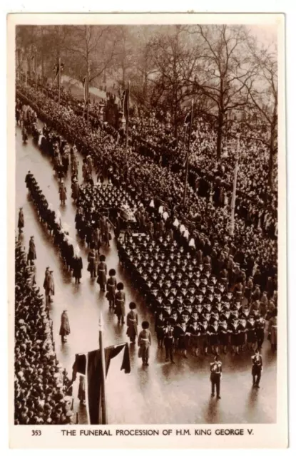 1937 RPPC: Funeral Procession of H.M. King George V – London