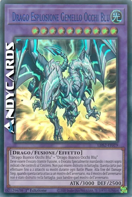 DRAGO ESPLOSIONE GEMELLO OCCHI BLU • Ultra R Blu • LDS2 IT019 • 1Ed • Yugioh!