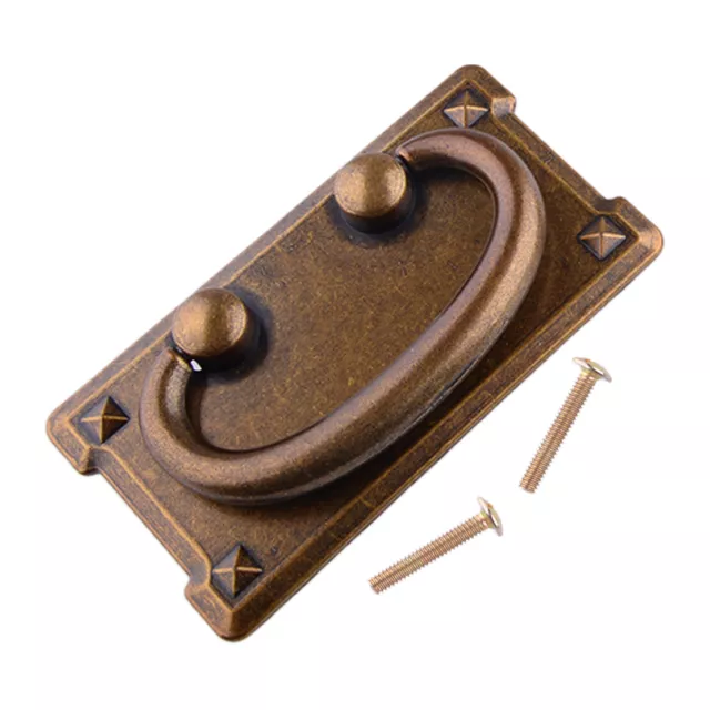 8pcs 3" Drop Bail Dresser Pull Handle Drawer Pulls Rustic Antique Bronze 2