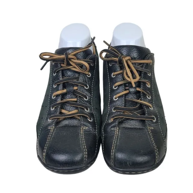 Born Hawkeye Black Leather Lace Up Shoes Oxford Shoes Round Toe Women 9M W3578