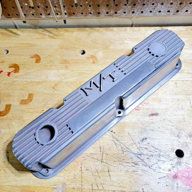 Micky Thompson MOPAR 318-340-360 Small Block Finned Aluminum VALVE COVER SBM