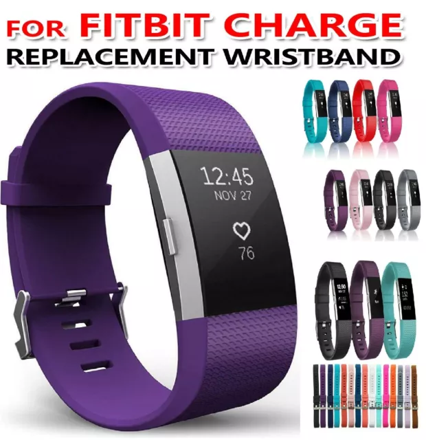 For Fitbit Charge 2 Bands Replacement Silicone Wristband Watch Strap Sports band