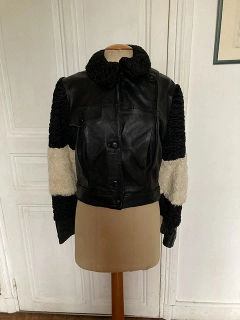Blouson Bombers Camaïeu Fille – Taille M, Couleur Blanc Et Noir – Occasion Très Bon état