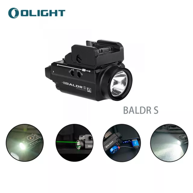 OLIGHT Baldr S Light 800 Lumens Rail Mounted Tactical Flashlight Green Laser 2