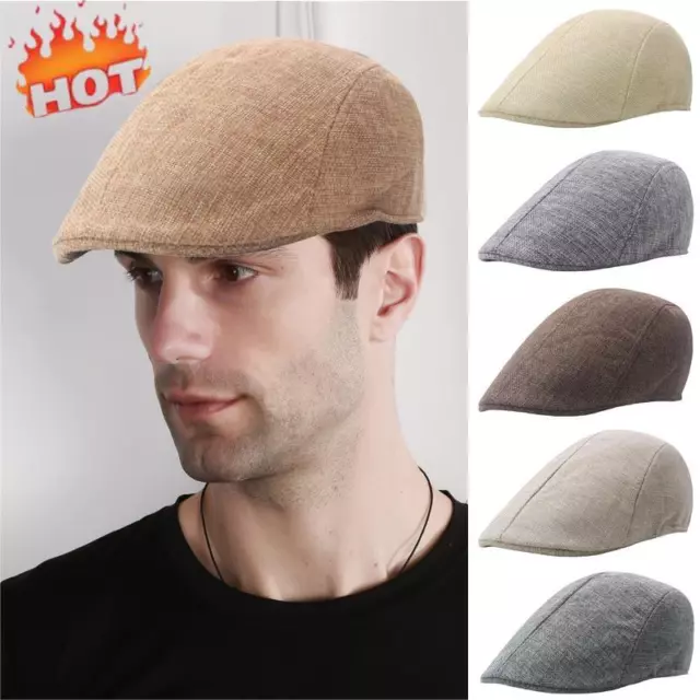 Men Peaked Painter Caps Ivy Hat Newsboy Hat Berets Flat Cap Autumn Retro