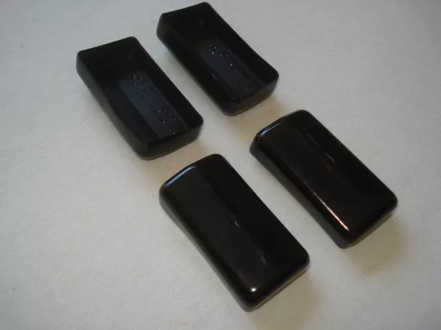 LOT DE 4 embouts enveloppants pour tube section 25x50mm noir patin