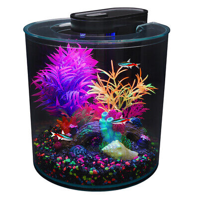 Marina iGlo 360 Aquarium Fish Tank Starter Kit 10L with LED Lighting Fluorescent