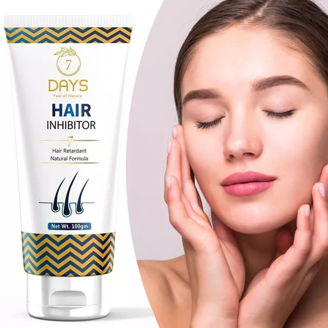 Crema inhibidora natural del cabello de 7 días para parada permanente,...