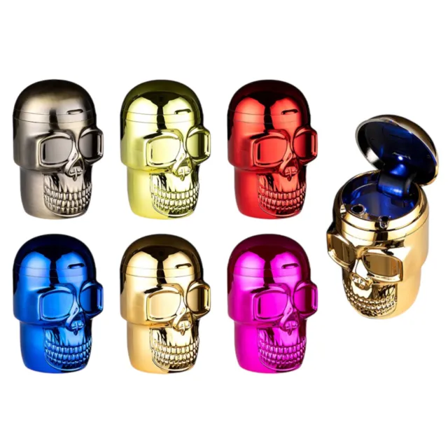 AUTOASCHENBECHER MIT DECKEL Skull Totenkopf Aschenbecher Metallic mit LED  farbig EUR 13,99 - PicClick DE