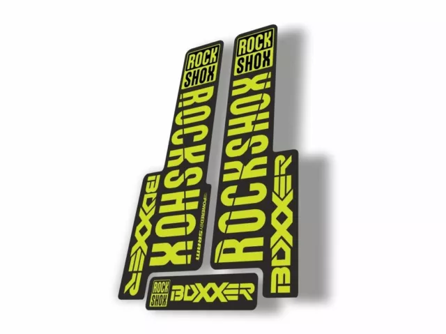 Rock Shox BOXXER 2018 Mountain Bike Cycling Decal Kit Sticker Adhesive L Green
