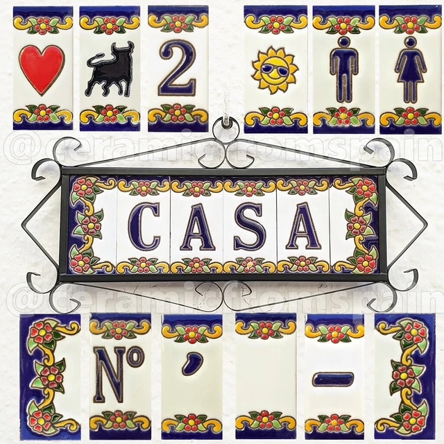 Tile Letters And Numbers CERAMIC TILE LETTERS & Numbers - House Number Letter -