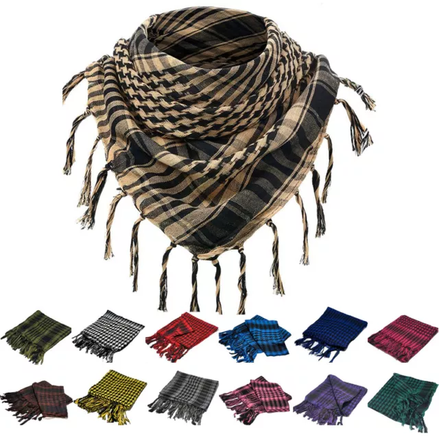 Shemagh Tactical Desert Scarf Wrap Keffiyeh Head Neck Arab Scarf Tassel Scarves