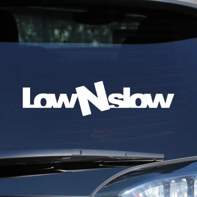 Low N Slow Sticker - 2 Pack - Lowrider Decal - Select Color And Size
