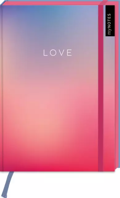 myNOTES Notizbuch A5: Love | Notebook medium, gepunktet, paginiert | Notizbuch