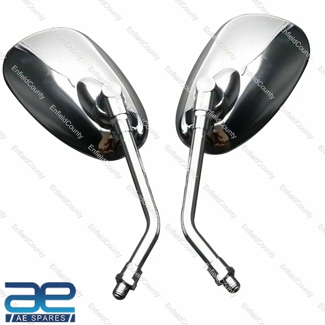 Arrière Vue Côté Rétroviseur Chrome 10mm pour Suzuki Moto Cruiser Chopper Gec