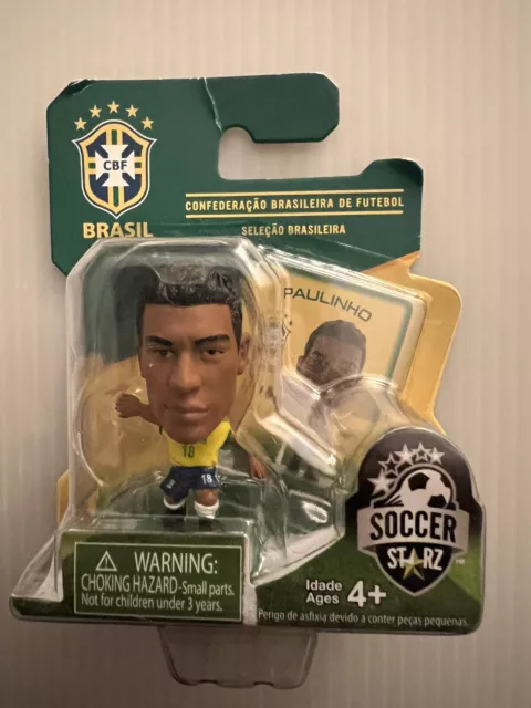 SoccerStarz Brazil International Figurine Blister Pack Featuring Oscar Home  Kit