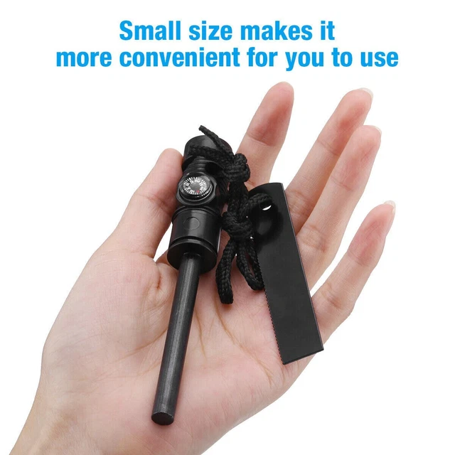 Fire Starter Flint Steel Striker Ferro Rod Waterproof Firesteel Camping Lighter
