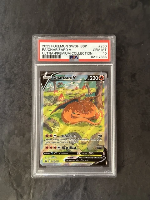 Charizard V SWSH260 260 Full Art UPC PSA 10 Gem Mint Pokemon Card