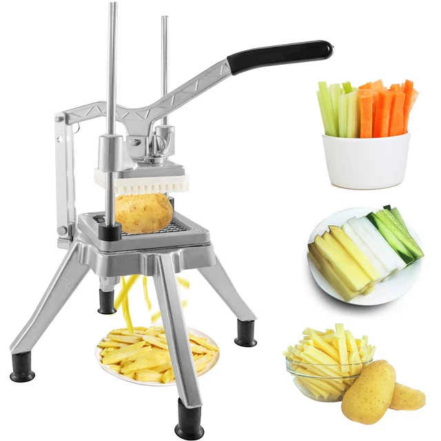 French Fry Cutter For Potatoes - Stainless Steel Blades (1/2", 3/8", 1/4") - Commercial Grade Vegetable Chopper With Peeler & Suction Cup Base - View #13