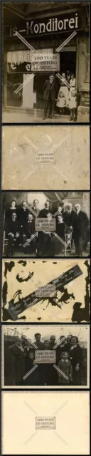 Orig. Foto 23x17cm Konditorei Cafe Bäcker ca. 1898 mit Familie