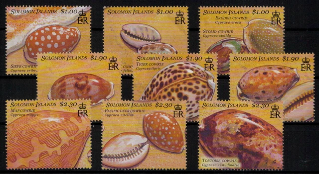 Salomoninseln; Porzellanschnecken 2002 kpl. **
