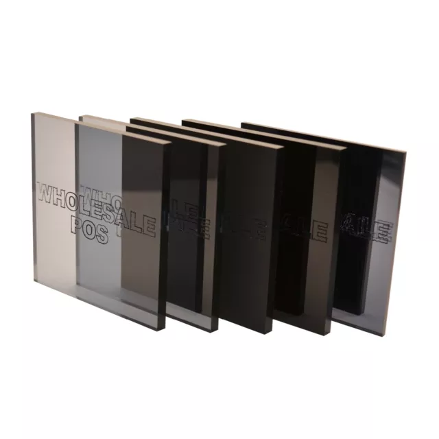 Black Colour, Tinted & Mirror Perspex Acrylic Plastic Sheets - Various Thickness