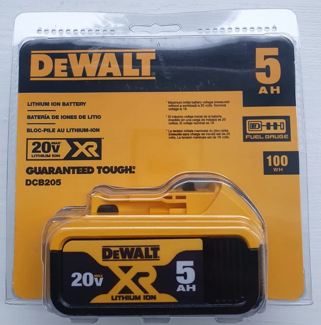 GENUINE OEM DeWalt DCB205 XR 5AH 20 Volt MAX Lithium Ion Battery - NEW
