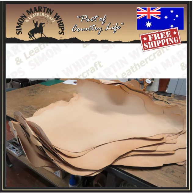 Natural Color VEG TANNED Kangaroo leather skin hide for plaiting whip making etc