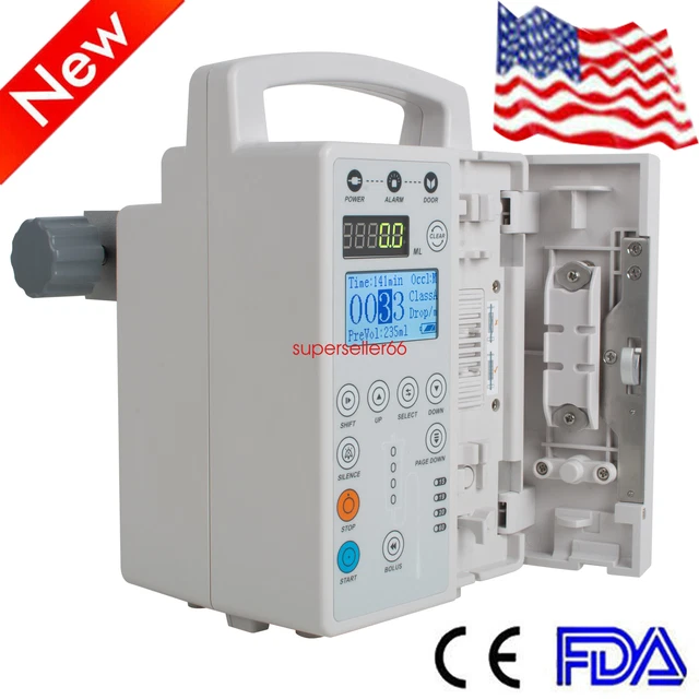 Carejoy Injector Syringe Pump IV Fluid Infusion With Audible&Alarm For VET/Human