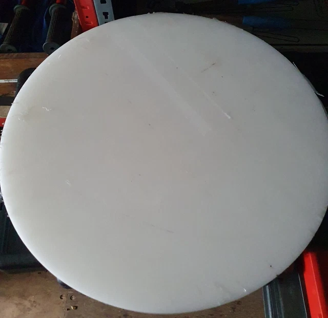 Round Block Material LARGE ROUND ACETAL Plastic Block Sheet Engineering Material Plate 40mm ...