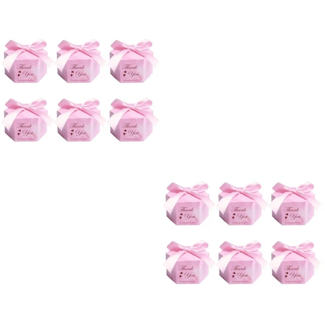 50 Scatole Regalo Oro Con Nastri Ed Etichette: Confezioni Regalo Quadrate 7,6 Cm Per Matrimoni, Bomboniere, Compleanni E Baby Shower.