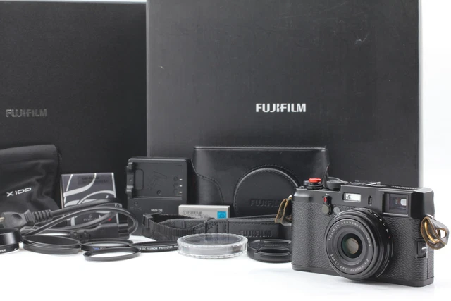 [MINT in Box w/Thumb grip] Fuji Fujifilm X100 Digital Camera Black Limited JAPAN