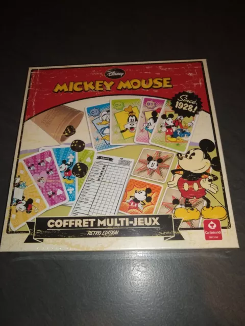 Coffret Multi Jeux Mickey Mouse Disney Retro Edition Neuf Boite By Cartamundi