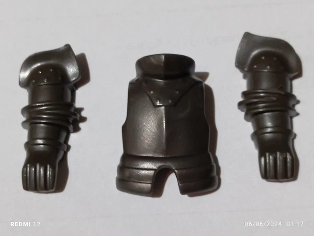 Protezioni Braccia Medievali GORGECRAFT In Pelle Nera - Con Rivetti Bronzo Per Costumi Cavaliere E Cosplay