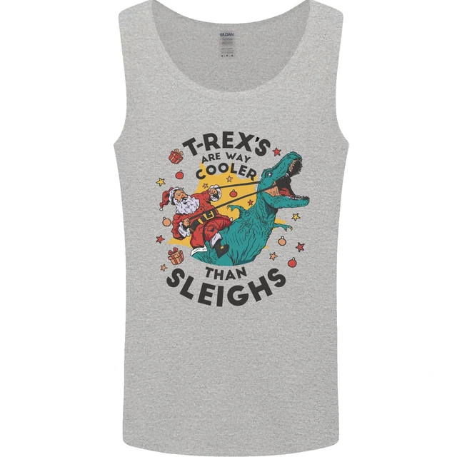Gilet da uomo T-Rex Cooler than Sleighs divertente da Natale