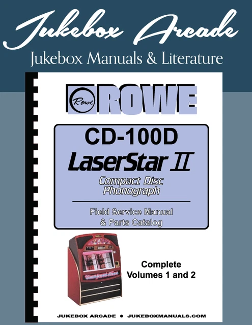 Rowe CD-100D Laser Star II Service Manual and Parts Catalog With Troubleshooting