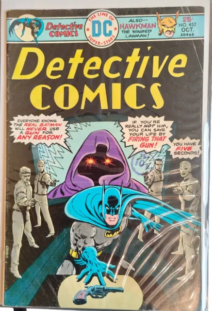 Detective Comics # 452  Bronze Age Batman. Oct. 1975.  Vol 1. Series.  Fine-