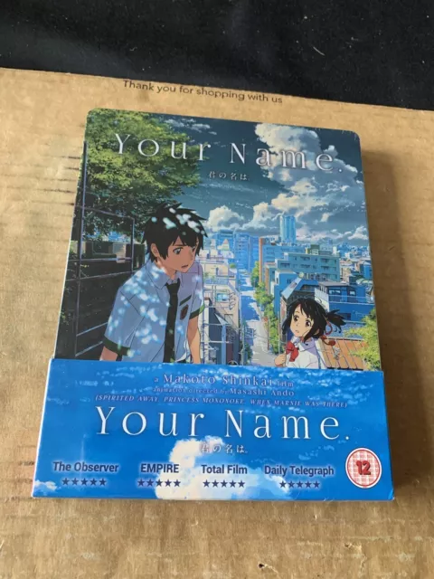 Your Name Steelbook Collectors Combi Blu Ray DVD CD UK Ed New & Sealed Anime
