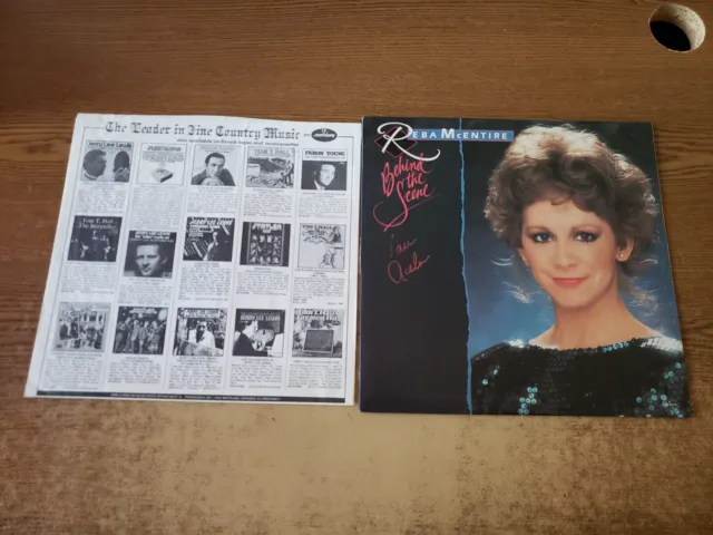 SIGNED/VALIDATED 1980s VG++ Reba McEntire – Behind The Scene 812781 LP33