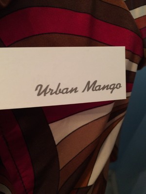 Urban Mango Women's Dress SZ Large, Long Sleeve, Geometric Print NWT 6