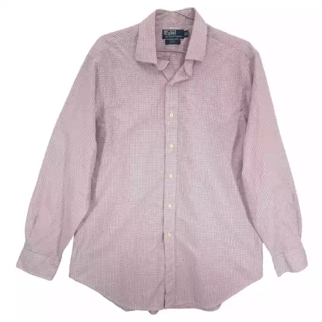 Vintage Polo Ralph Lauren Regent Shirt Men 16.5-34/35 Pink Classic Fit Button Up