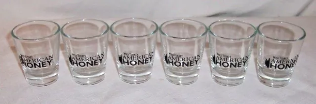 Lot Of 6 Wild Turkey American Honey Whisky Liquor Shot Glass