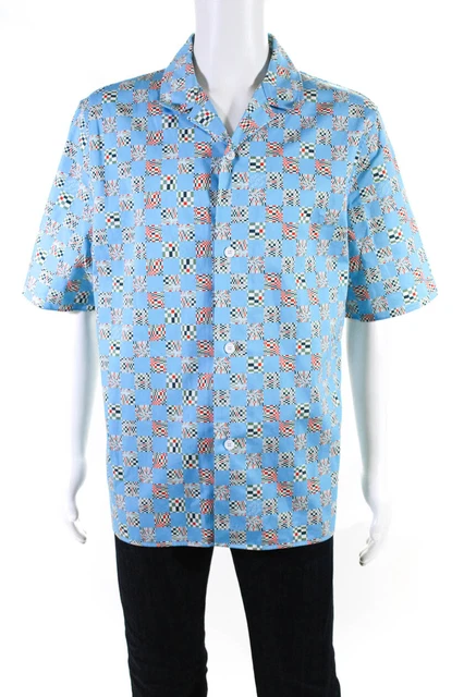 100% AUTHENTIC LOUIS Vuitton T-Shirt Damier Brown Ebene Short ...
