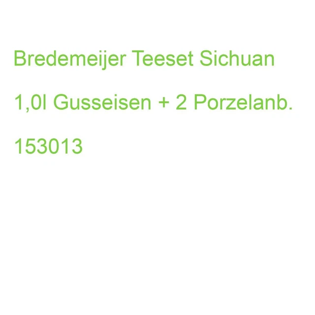 Bredemeijer Teeset Sichuan 1,0l Gusseisen + 2 Porzelanb. 153013 (8720052006233)