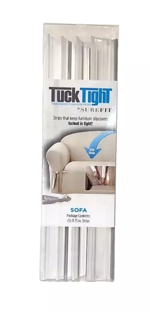 SureFit Tuck Tight Strips for Most Sofa Slipcovers - Secure 5-Piece Sofa